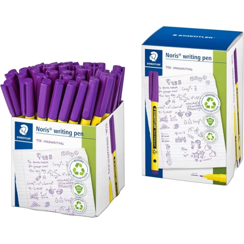 Staedtler Noris Handwriting Pen Purple Tub of 50