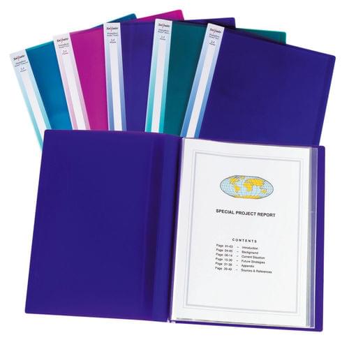 Snopake Electra Display Books A3 24 Pockets Assorted Pk5