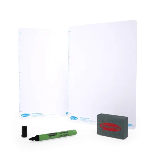 Show-me SurfaceShield A4 Plain/Plain Mini Whiteboards - Pack of 10