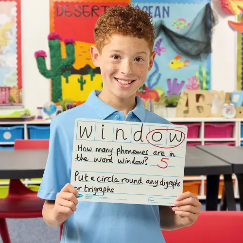 Show-me SurfaceShield 6-Frame Phoneme Mini Whiteboards