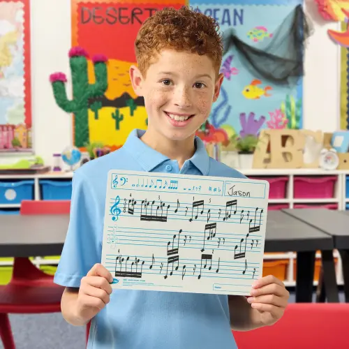 Show-me SurfaceShield Music Ruled Mini Whiteboards