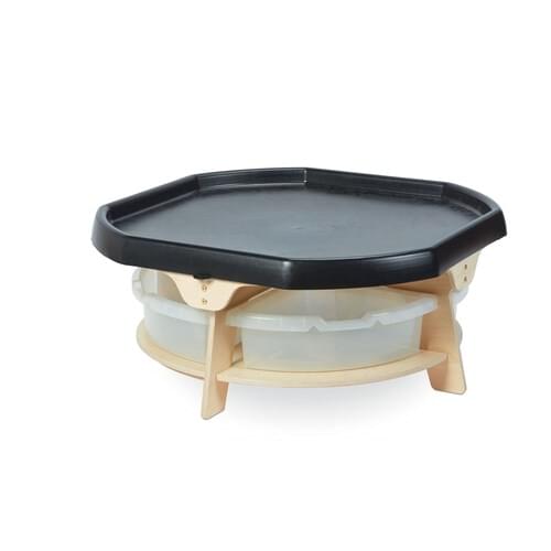 Toddler Play Tray Activity Table with Shelf and 4 Tubs