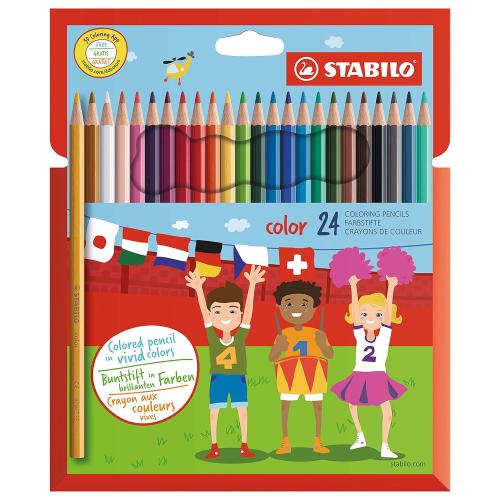 STABILO color Colouring Pencils Wallet of 24 Assorted Colours
