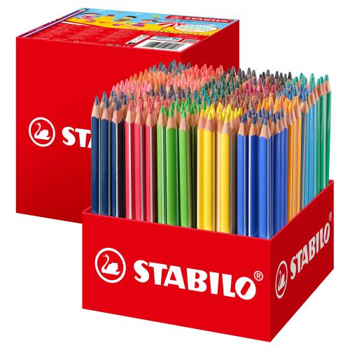 STABILO trio thick Triangular Colouring Pencils Classpack of 300 in Display Box (20 Assorted Colours)