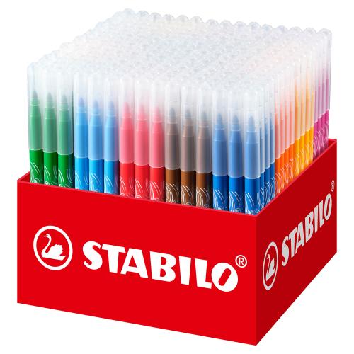 STABILO power Medium Colouring Felt Tip Pens Classpack of 240 in Display Box (20 Assorted Colours)