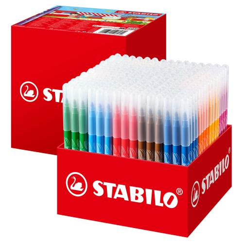 STABILO power Medium Colouring Felt Tip Pens Classpack of 240 in Display Box (20 Assorted Colours)