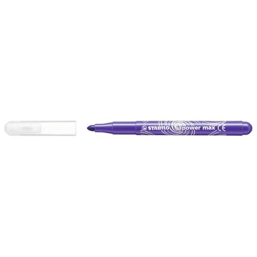 STABILO power max Extra Thick Colouring Felt Tip Pens Classpack of 140 in Display Box (16 Assorted Colours)