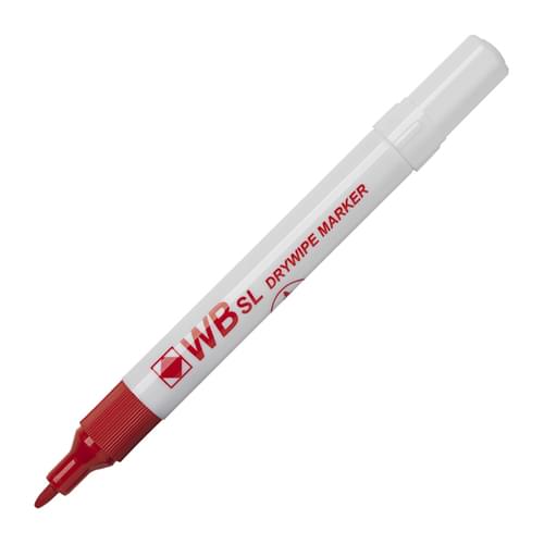 Super Saver Drywipe Marker Bullet Tip Red Pk10