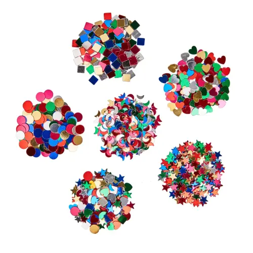 Assorted Collage Shapes Classpack 6x 100ml Shakers