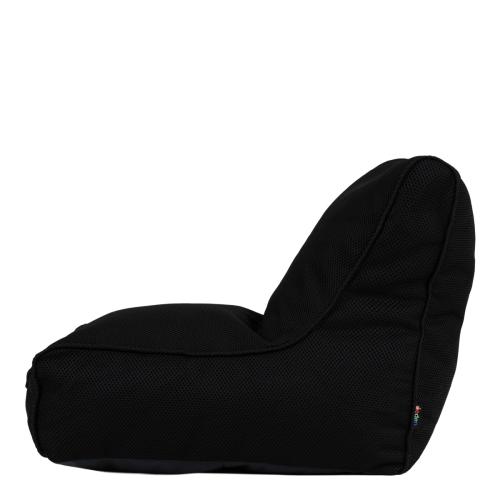 Set of 2 Large Tech Mesh Study Lounger Bean Bags - Black