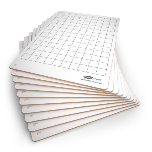 Simply Show-me A4 Rigid Gridded MDF Drywipe Lapboards