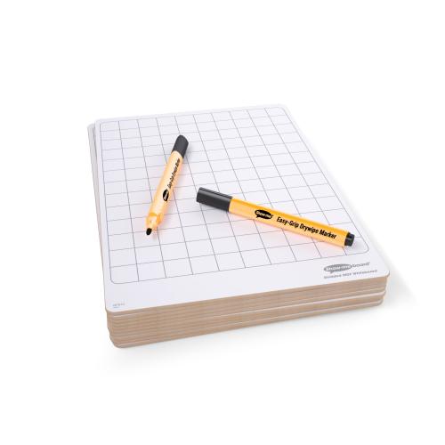 Simply Show-me A4 Rigid Gridded MDF Drywipe Lapboards