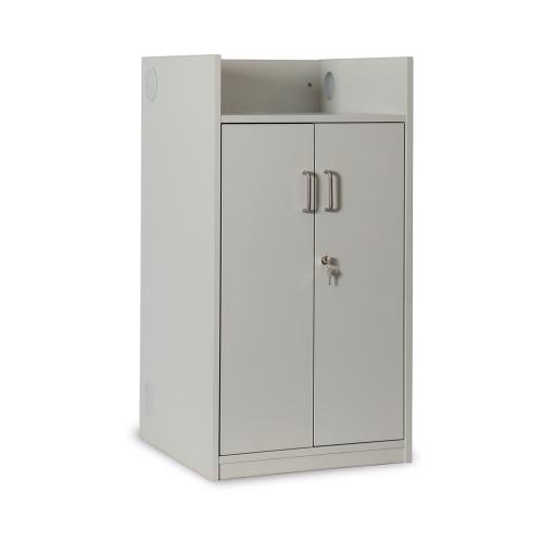 Classic Lectern with Lockable Doors - Grey