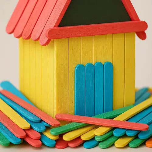 Jumbo Coloured Craft Lollipop Sticks