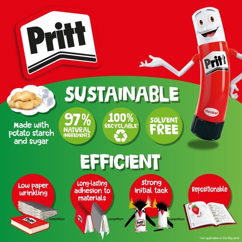 Pritt Stick Large 43g Pk200 + 8 FREE