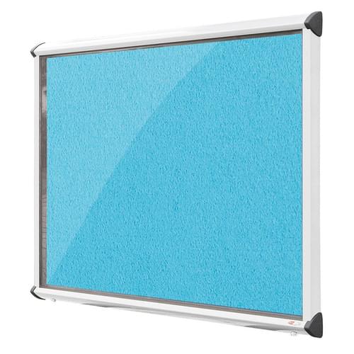 Shield Aluminium Frame Exterior Showcase W967 x H750mm (8x A4) Cyan Loop Nylon Cloth