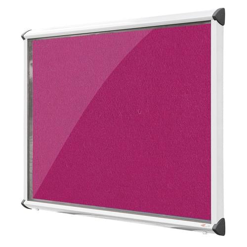 Shield Aluminium Frame Exterior Showcase W967 x H750mm (8x A4) Magenta Loop Nylon Cloth