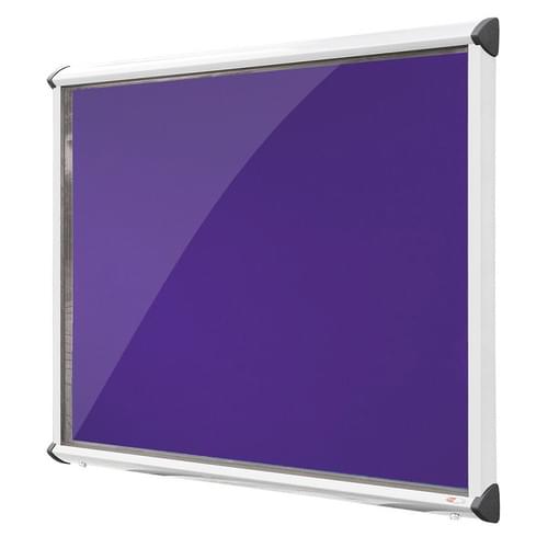 Shield Aluminium Frame Exterior Showcase W967 x H750mm (8x A4) Purple Loop Nylon Cloth