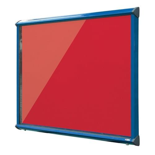 Shield Blue Frame Exterior Showcase W967 x H750mm (8x A4) Scarlet Loop Nylon Cloth