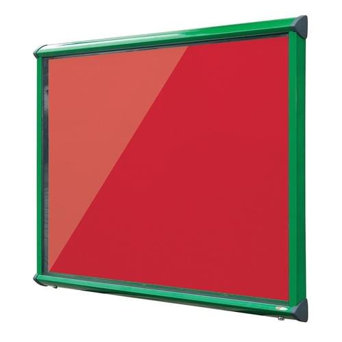 Shield Green Frame Exterior Showcase W1182 x H1050mm (15x A4) Scarlet Loop Nylon Cloth