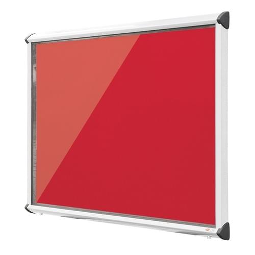 Shield White Frame Exterior Showcase W752 x H1050mm (9x A4) Scarlet Loop Nylon Cloth