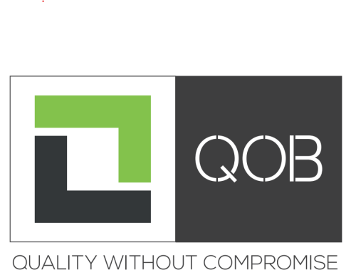 Sign - Branded Sheeting With QOB Logo 1000m x 1000mm F/R Certified, Digital Print Single-Sided o 804mic Lined Mesh Banner Pack 5