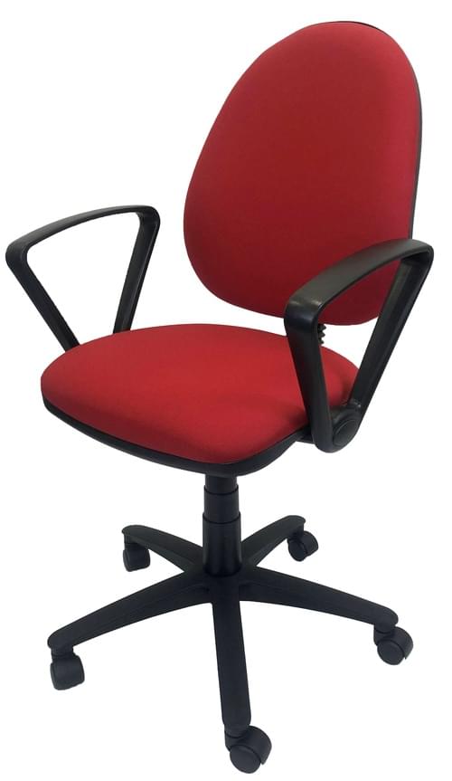PRO-SIT 1 High Back Operators chair with Fixed Arms - Red CSE06