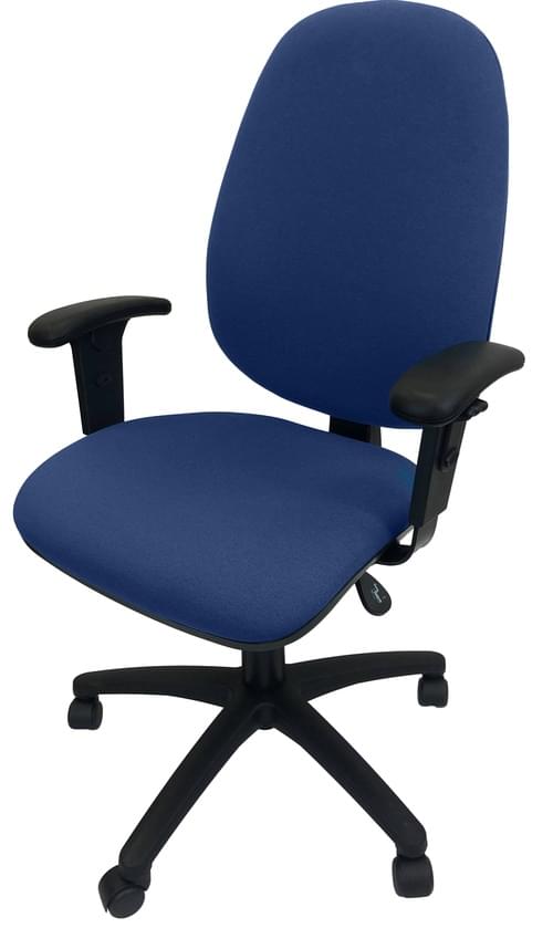 PRO-SIT 3 High Back XL Operators chair with Height Adjustable Arms - Blue CSE12