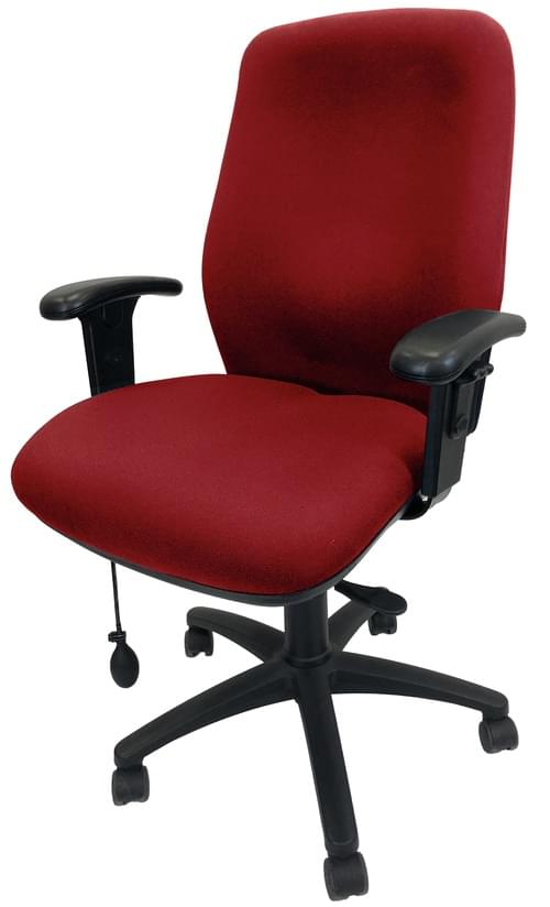 PRO-SIT 8 High Back Upholstered Task chair with Height Adjustable Arms, Seat Slide and Inflatable Lumbar Support - Red CSE06