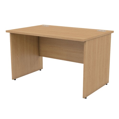 BASICS 1200mm wide Rectangular Panel End Desk - Light Oak