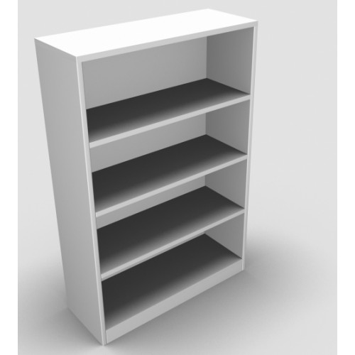 CLASSIC Bookcase Unit 1200mm high x 800mm wide x 300mm deep - White
