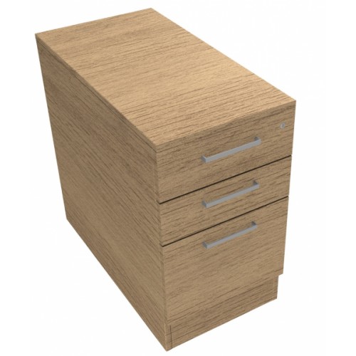 CLASSIC Deep Desk high Drawer Pedestal 800mm deep with 2 Std drawer and 1 x Filing drawer - Chester Oak