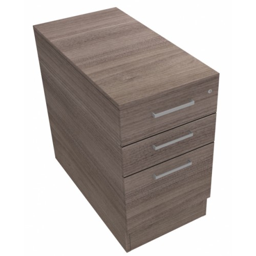 URBAN Deep Desk high Drawer Pedestal 800mm deep with 2 Std drawer and 1 x Filing drawer - English Walnut