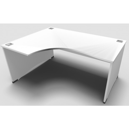 CLASSIC 1800mm X 1200mm Left Hand Panel End Crescent Desk - White
