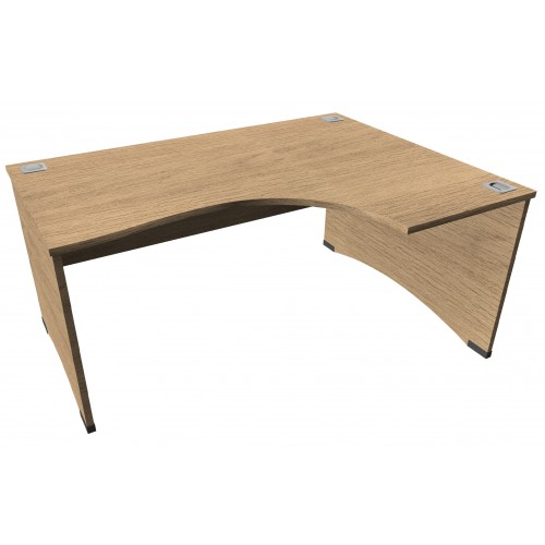 CLASSIC 1600mm X 1200mm Right Hand Panel End Crescent Desk - Chester Oak