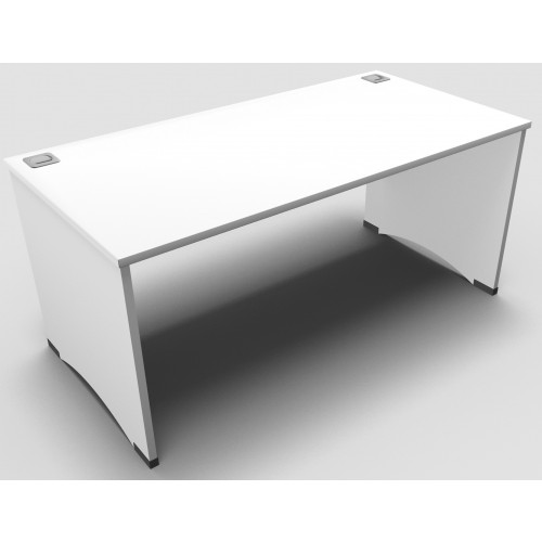 CLASSIC 1600mm wide Rectangular Panel End Desk - White