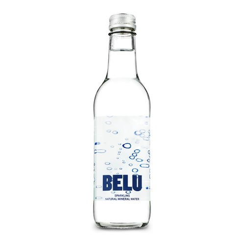 Belu Sparkling Water Glass Bottle 330ml Pack 24
