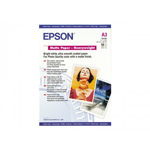Epson S041261 A3 Heavy Weight Matte Paper PK50 167gsm