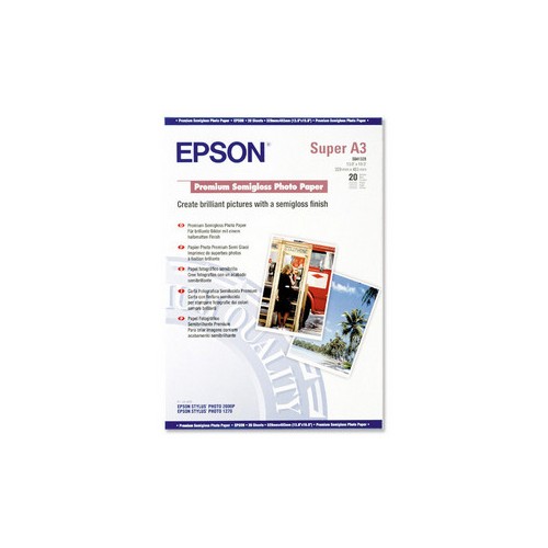 Epson Premium Semigloss Photo Paper C13S041328 A3+ pk 20 251gsm
