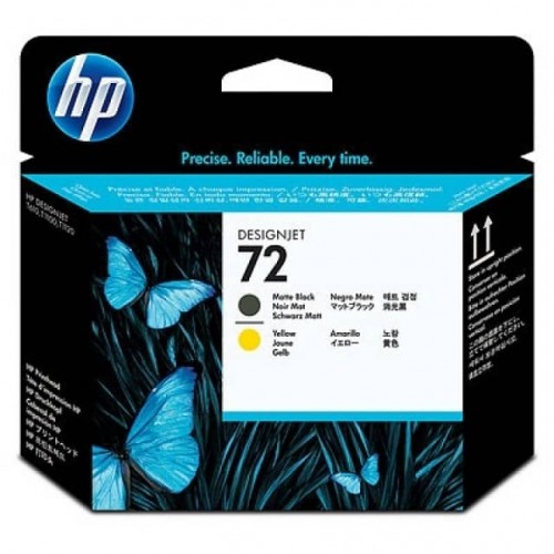 HP No. 72 Ink Printhead - Matte Black & Yellow
