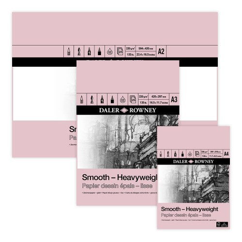Daler Smooth Heavyweight Cartridge Pad A5 220gsm (403040500) 25 sheets