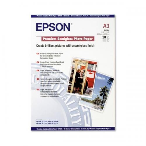 Epson Premium Semigloss Photo Paper C13S041334 A3 pk 20 251gsm