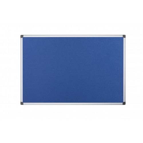 DD Bi-Office Maya Blue Felt Noticeboard Alu Frame 90x60cm