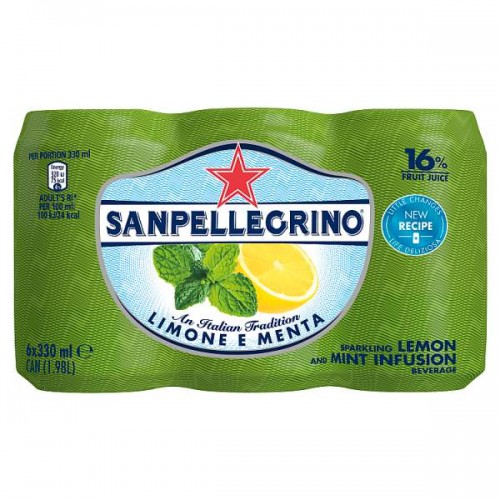Sanpellegrino Limone e Menta 33cl can - case of 24