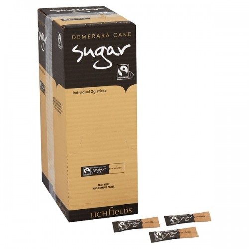 Lichfields Demerara Cane Sugar 2kg 1000 sticks