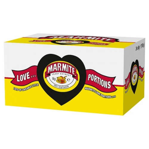 Marmite Love Portions 24 x 8g case of 4