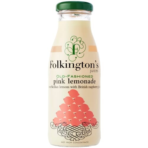 Folkingtons Pink Lemonade Glass Bottle 250ml case of 12