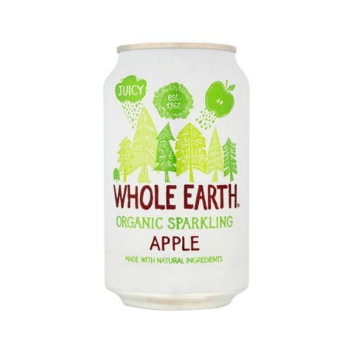 Whole Earth Organic Light Sparkling Apple 330ml by Whole Earth Case 24