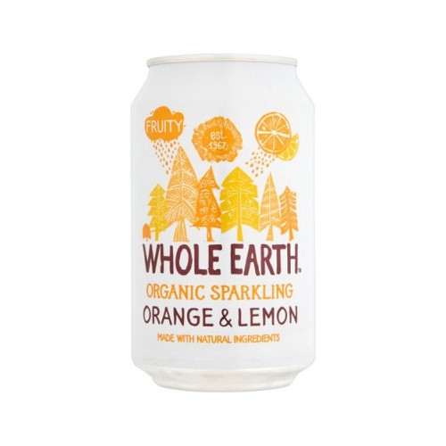 Whole Earth Organic Lightly Sparkling Orange and Lemon Drink 330 Case 24