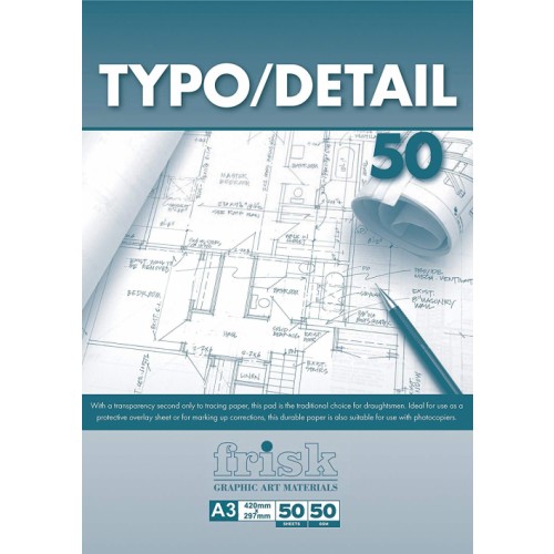 Frisk A2 Typo Detail Pad 53gsm 50s